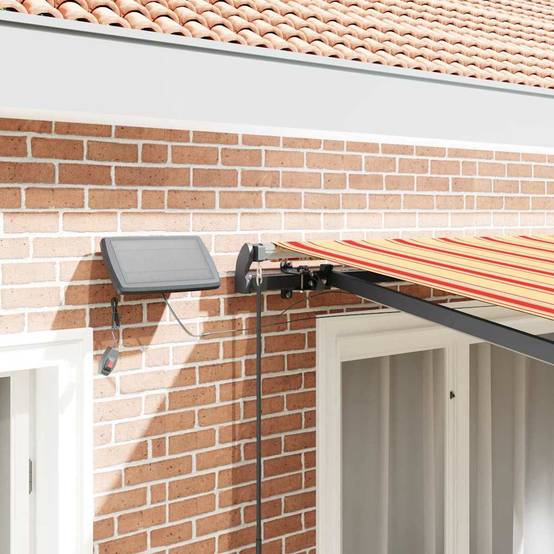Auvent Rétractable Manuel avec LED Toile Anti-UV pour Balcon et Façade Jaune et Orange 350x250 cm – ComfortXL Outdoor Living - Image 4