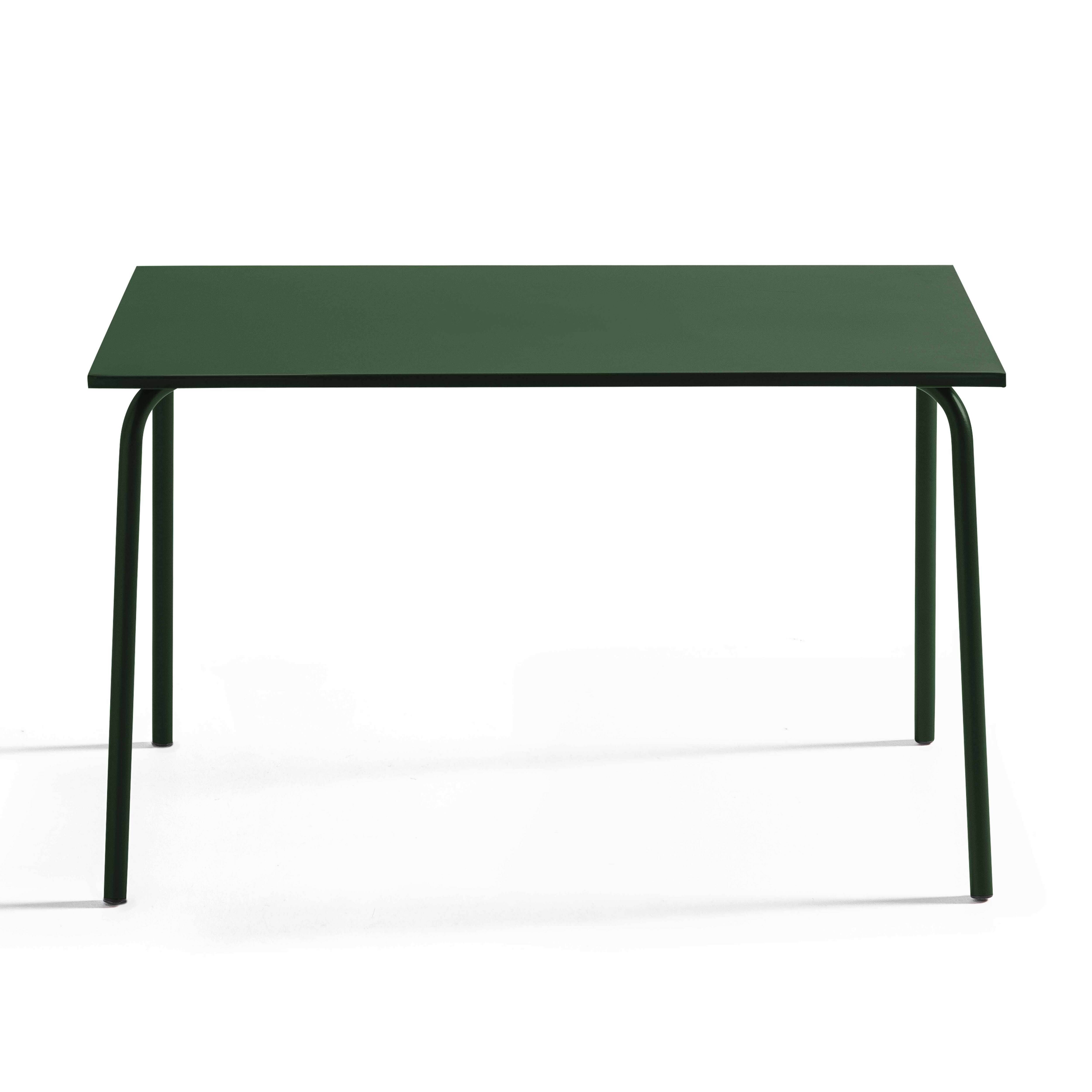 Oviala - Table de jardin en acier 120 x 70 cm 6 places vert forêt Palavas - Oviala - Image 2