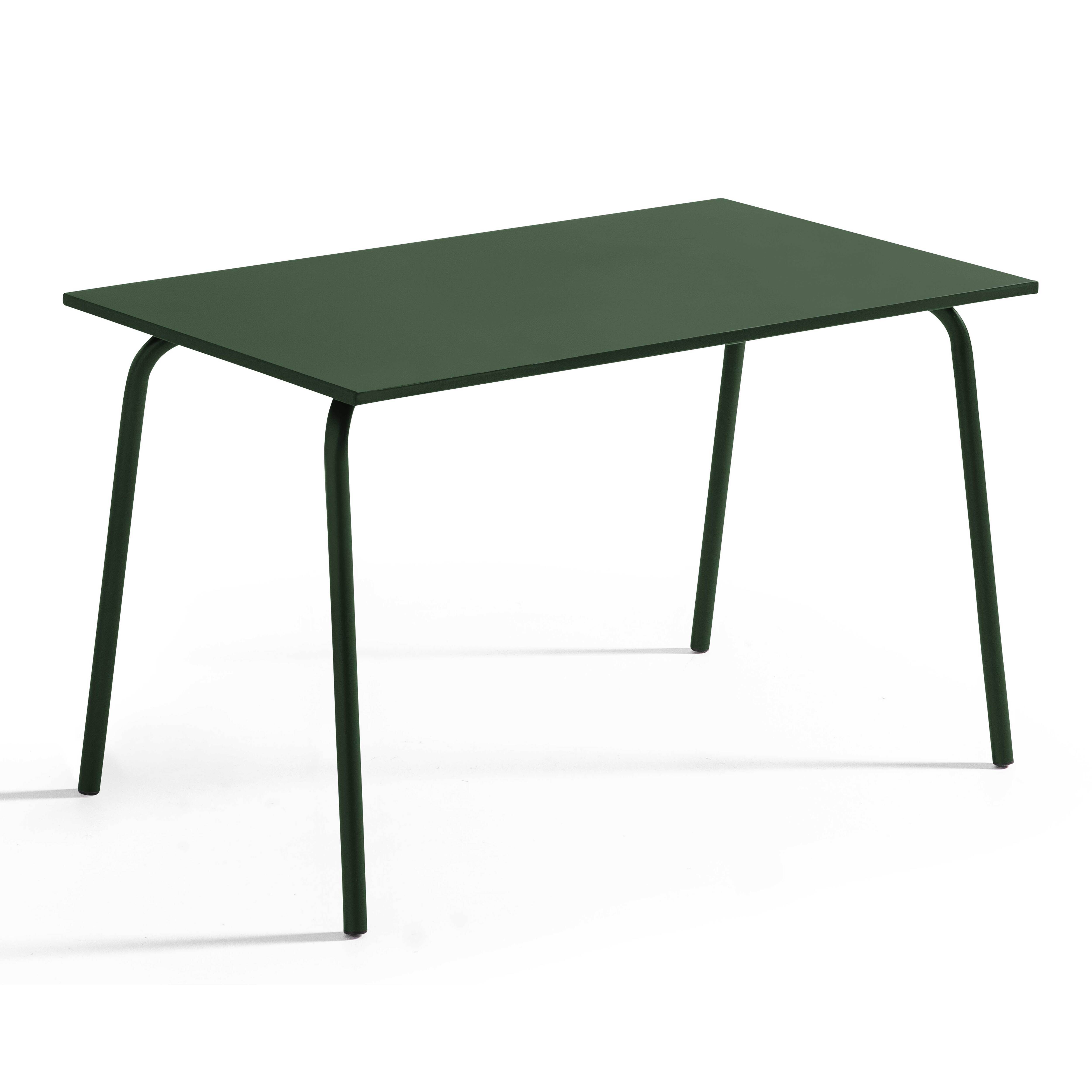 Oviala - Table de jardin en acier 120 x 70 cm 6 places vert forêt Palavas - Oviala - Image 1