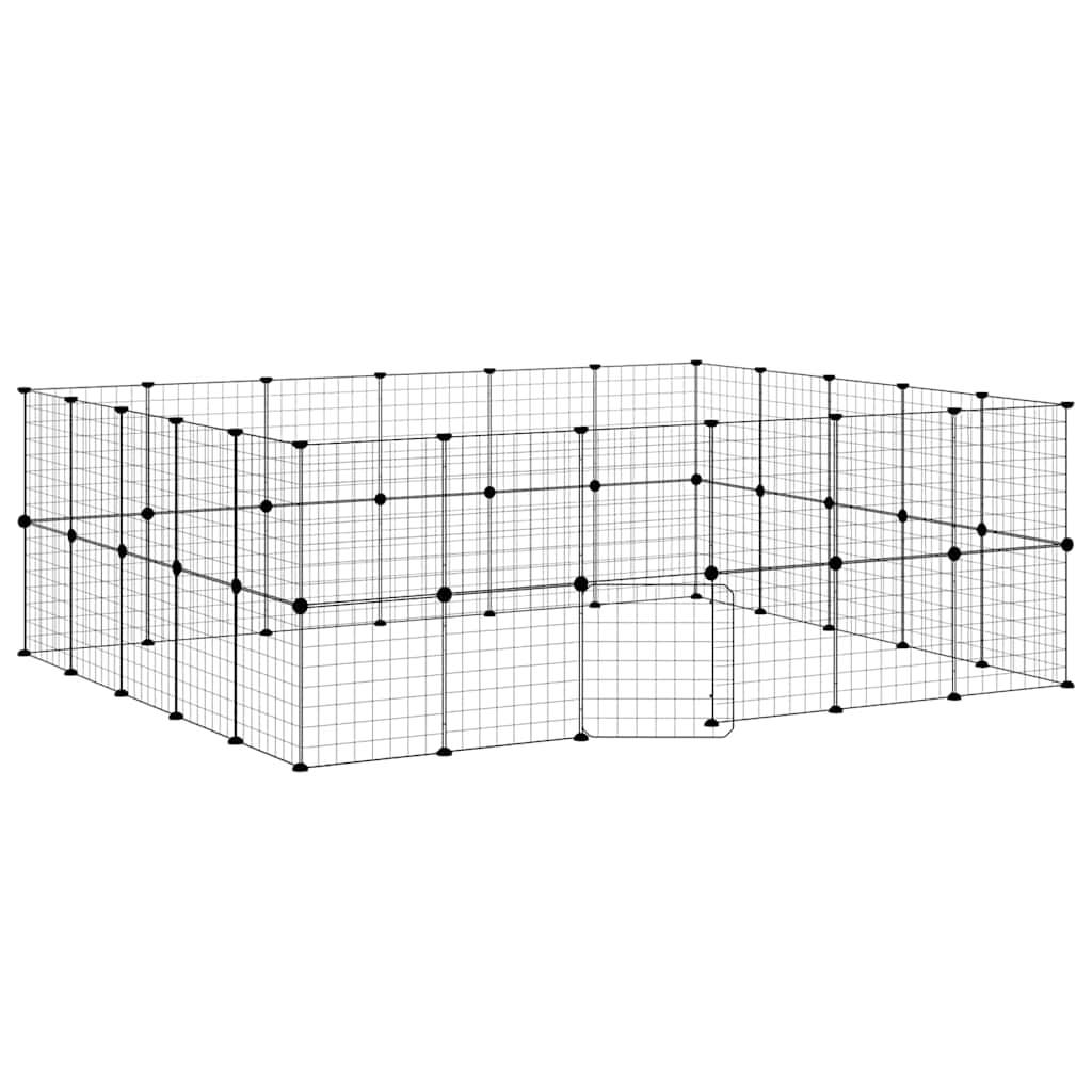 Vidaxl - Cage animaux de compagnie à 44 panneaux et porte Noir 210x175x70 cm vidaXL 3114040 - Imagen 1