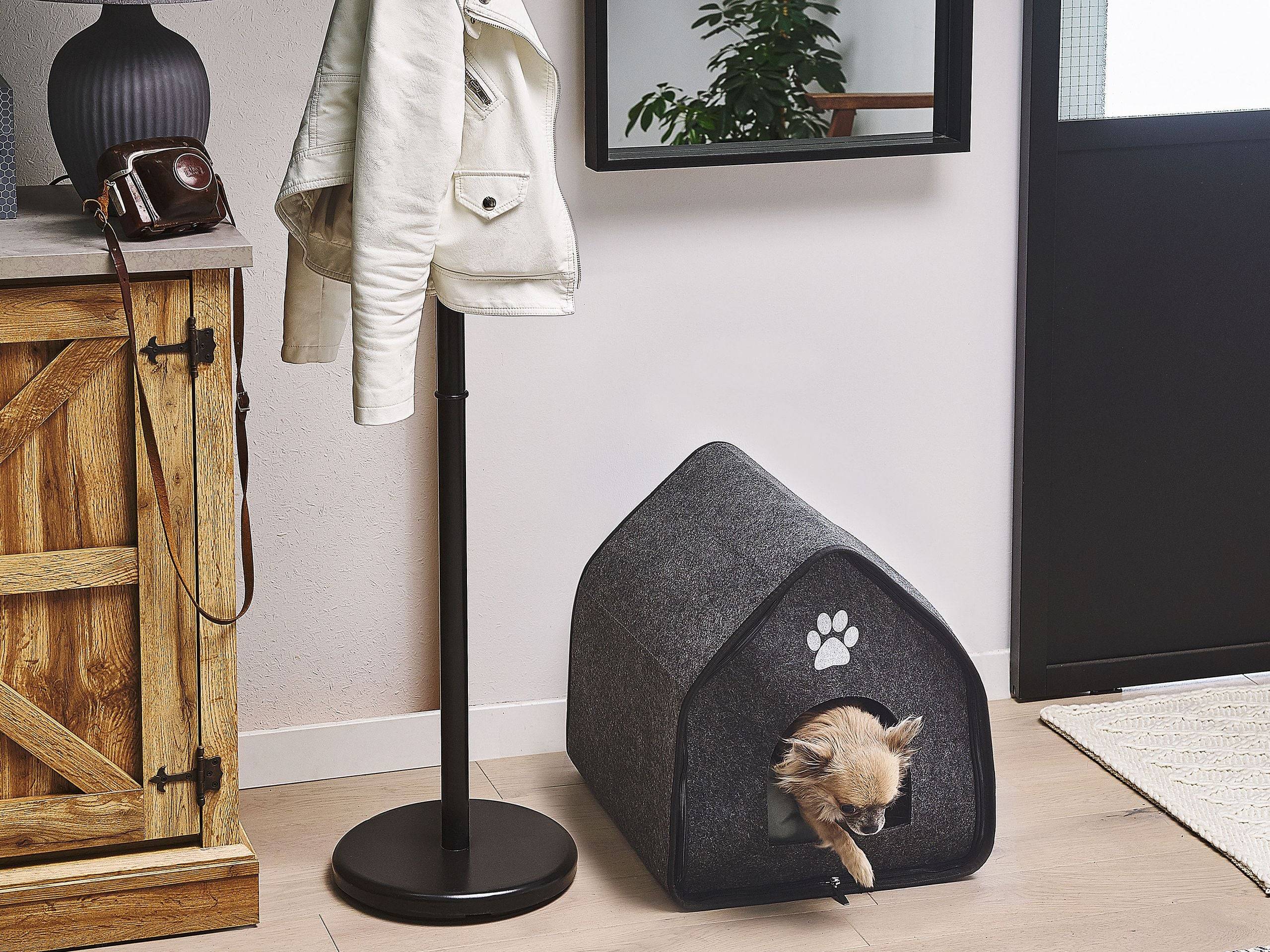 Beliani - Lit pour animal Feutre Gris foncé JANGI - 40x40x40- Beliani - Image 1