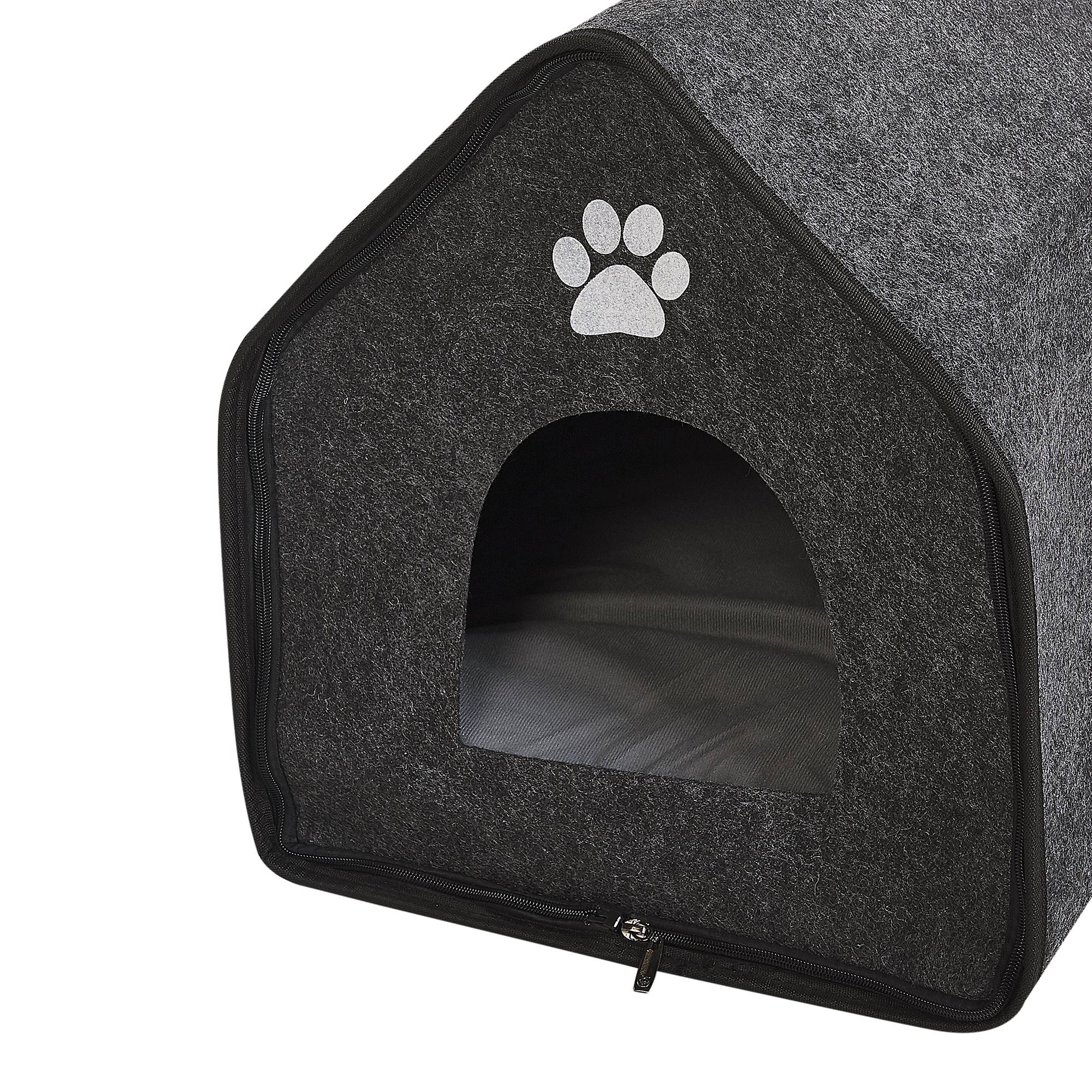 Beliani - Lit pour animal Feutre Gris foncé JANGI - 40x40x40- Beliani - Image 8