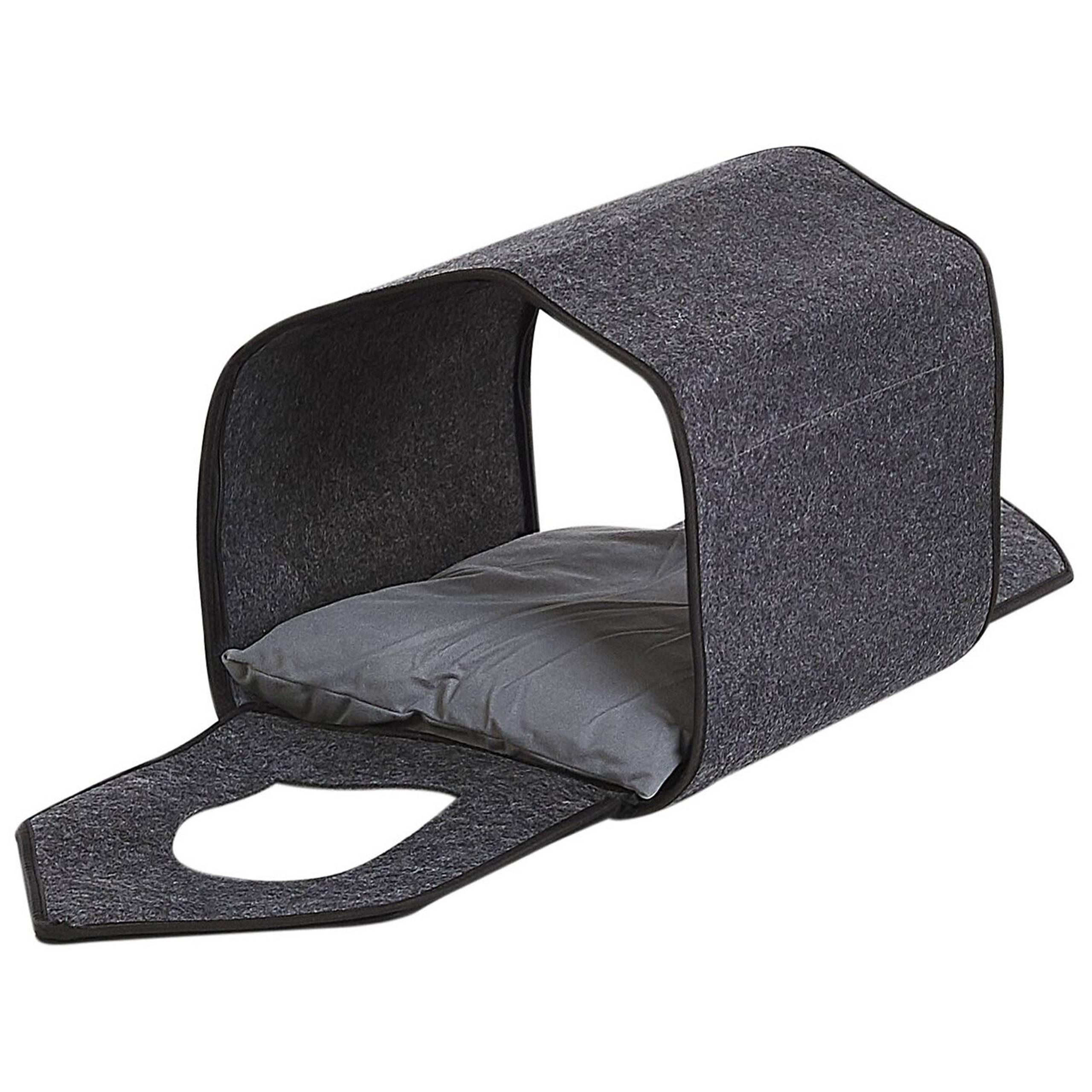 Beliani - Lit pour animal Feutre Gris foncé JANGI - 40x40x40- Beliani - Image 5