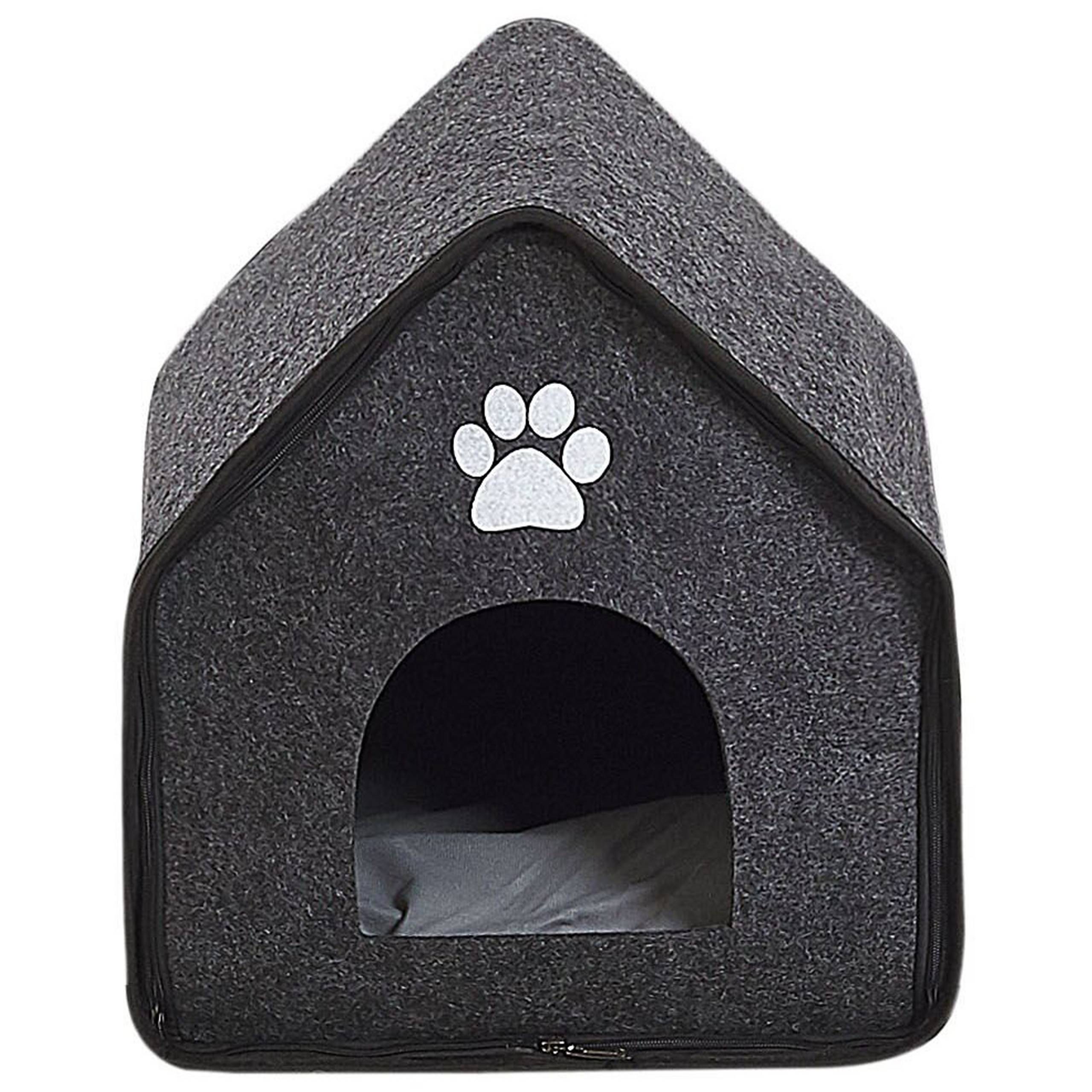 Beliani - Lit pour animal Feutre Gris foncé JANGI - 40x40x40- Beliani - Image 4