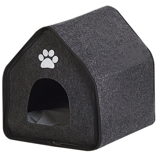 Beliani - Lit pour animal Feutre Gris foncé JANGI - 40x40x40- Beliani - Image 2