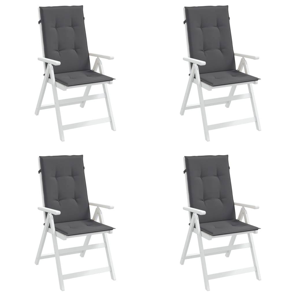 FOGUO Lot de 4 Coussins d'assise et de Chaise, Coussin de Chaise Interieur, Coussin de Siège de Jardin, Confortable et Épais, Housse en Polyester, Idéal pour Intérieur et Extérieur