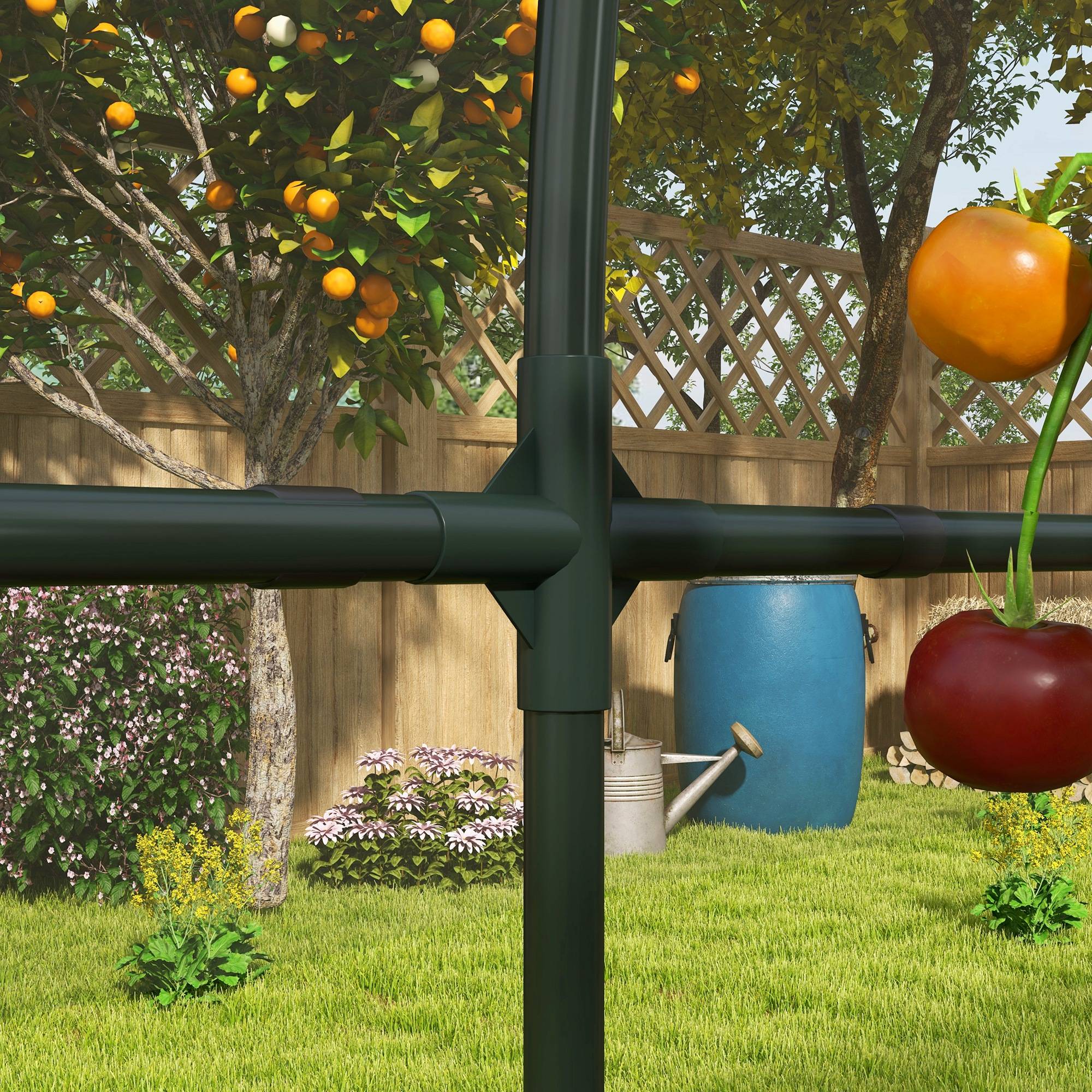 Serre tunnel à tomates acier pour potager croissance rapide 600x123x171cm transparent - ComfortXL Outdoor Living - Image 10