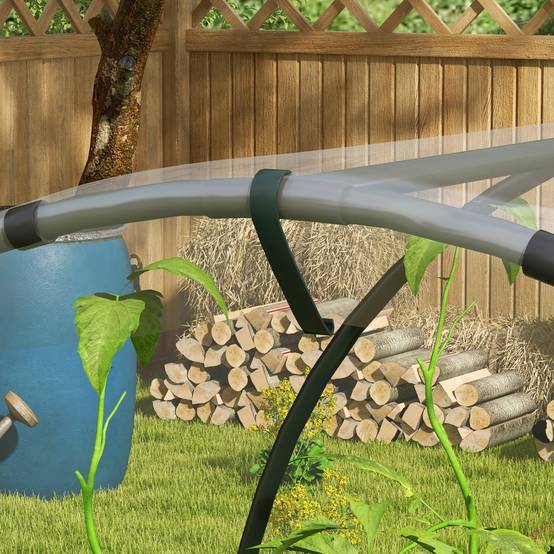 Serre tunnel à tomates acier pour potager croissance rapide 600x123x171cm transparent - ComfortXL Outdoor Living - Image 9