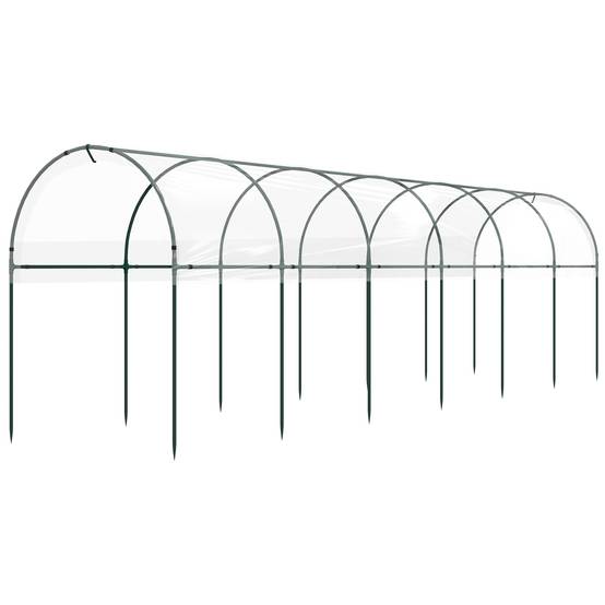 Serre tunnel à tomates acier pour potager croissance rapide 600x123x171cm transparent - ComfortXL Outdoor Living - Image 2