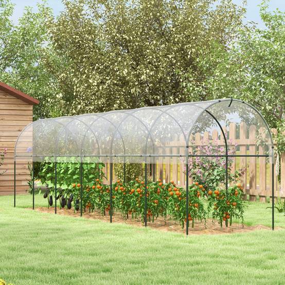 Serre tunnel à tomates acier pour potager croissance rapide 600x123x171cm transparent - ComfortXL Outdoor Living - Image 3