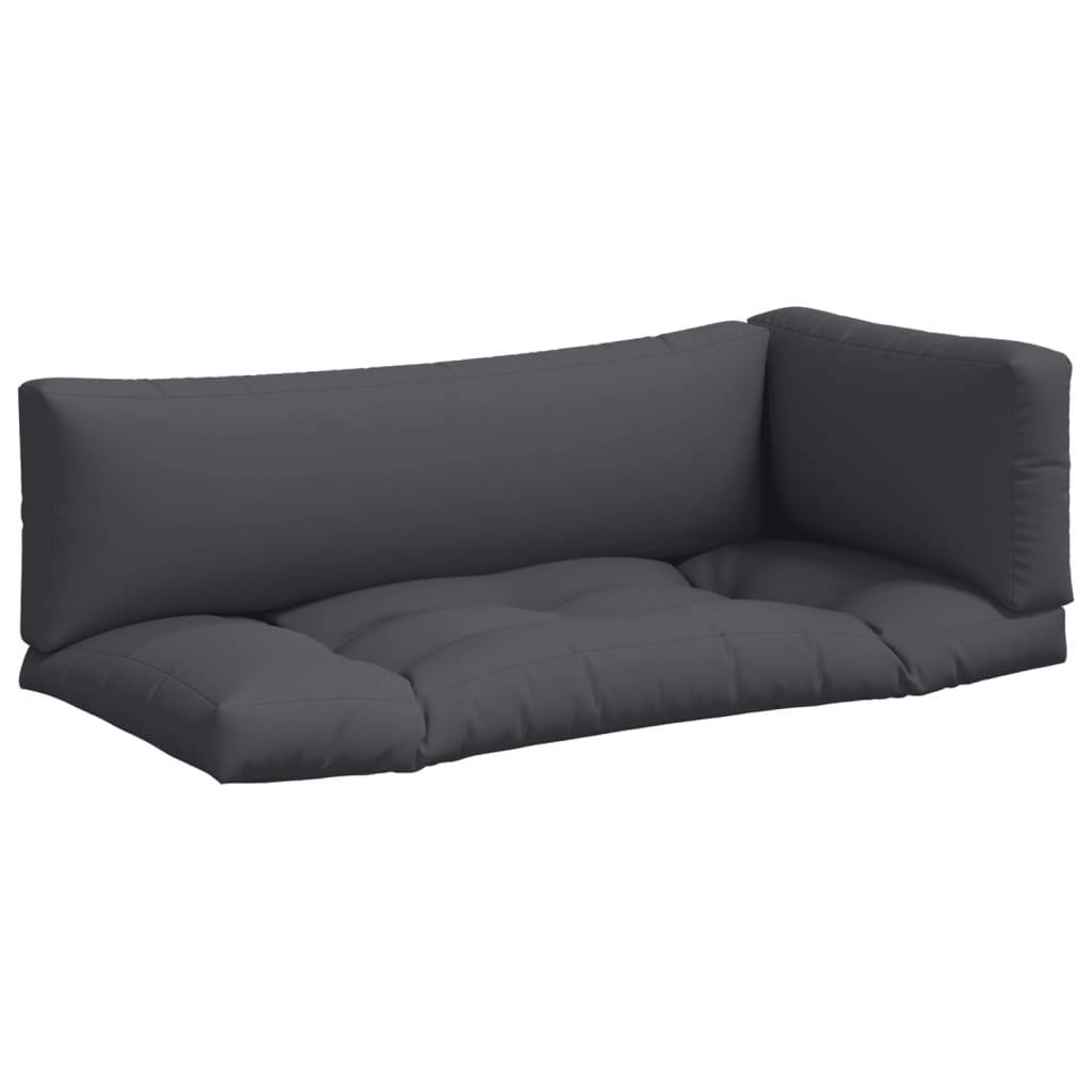 ComfortXL - Set 3 Coussins Palette Polyester Imperméable Moelleux pour Salon de Jardin Terrasse Anthracite – ComfortXL Outdoor Living - Image 2