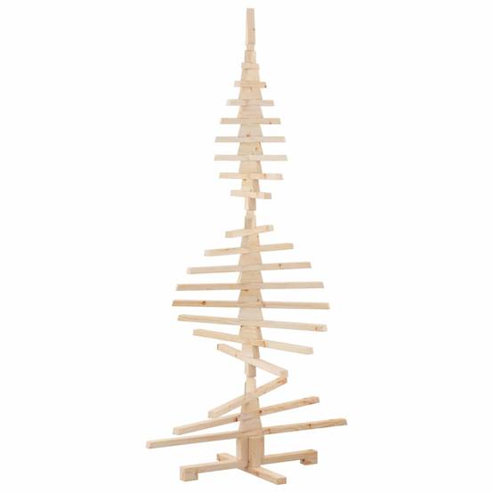 Sapin de Noël en bois de pin massif à décorer pour intérieur extérieur 180 cm – ComfortXL Outdoor Living - Image 6