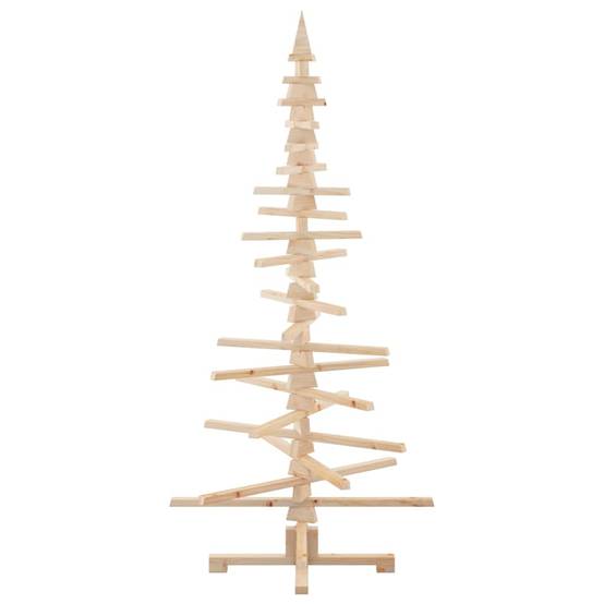 Sapin de Noël en bois de pin massif à décorer pour intérieur extérieur 180 cm – ComfortXL Outdoor Living - Image 7