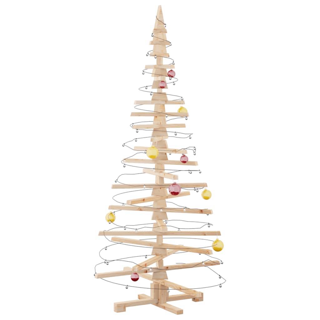 Sapin de Noël en bois de pin massif à décorer pour intérieur extérieur 180 cm – ComfortXL Outdoor Living - Image 4
