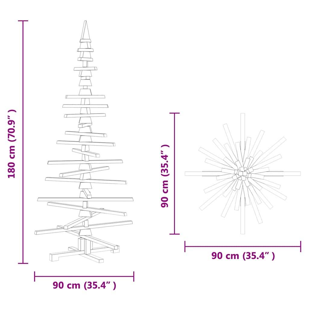 Sapin de Noël en bois de pin massif à décorer pour intérieur extérieur 180 cm – ComfortXL Outdoor Living - Image 10