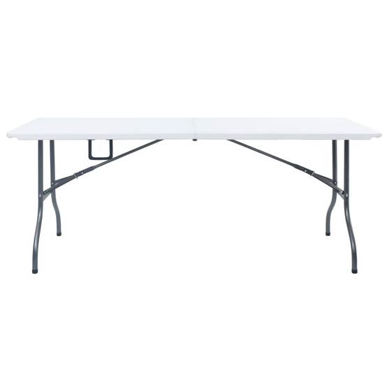 Table de jardin - Table pliable de jardin Blanc 180x72x72 cm PEHD P2236 - Image 1