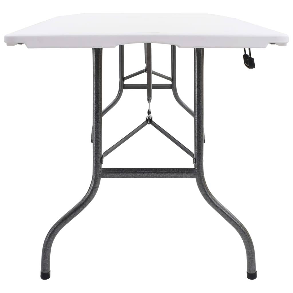 Table de jardin - Table pliable de jardin Blanc 180x72x72 cm PEHD P2236 - Image 3