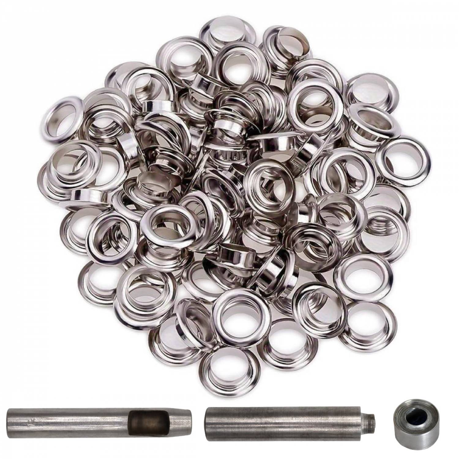 Linxor - Kit de 100 oeillets en métal avec set d'outils - Diam 12mm - Linxor - Imagen 1