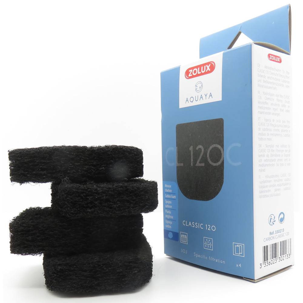 Zolux - Mousse charbon CL 120 C pour pompe classic 120 pour aquarium. - Imagen 1
