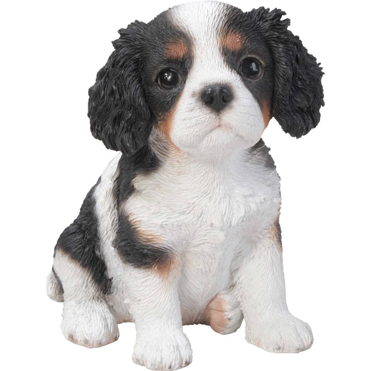 Vivid Arts - Chiot king charles assis en résine 15 cm - Imagen 1