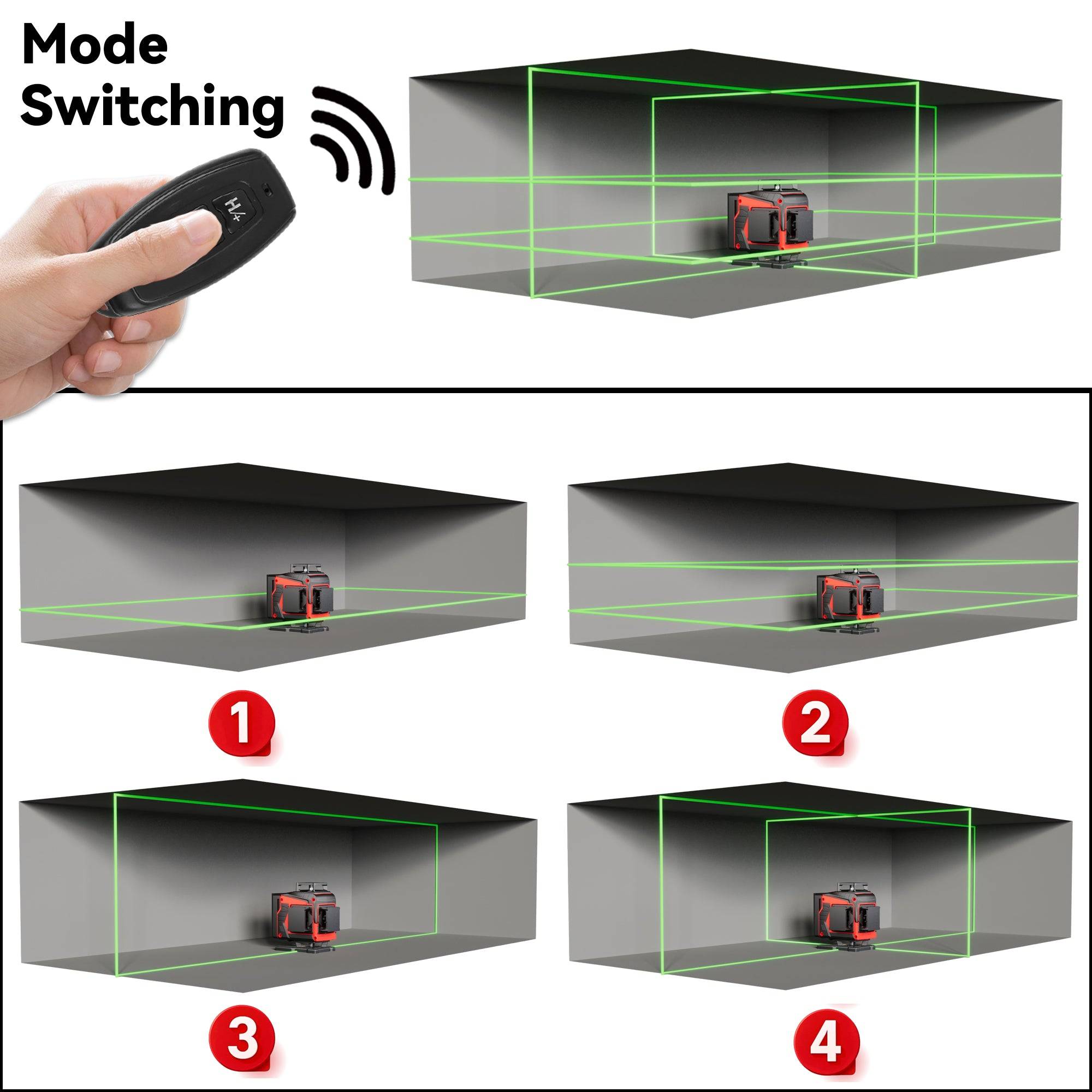 Laser Niveau 360° Vert Autonivelant - 4D 16L - Rechargeable avec Trépied - Image 5