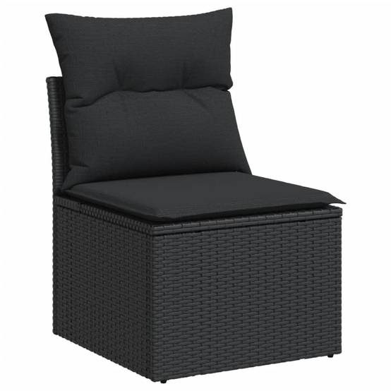 ComfortXL - Petit Salon de Jardin 4 Places Résine Tressée avec Repose-Pied et Table Basse pour Balcon Noir – ComfortXL Outdoor Living - Image 4