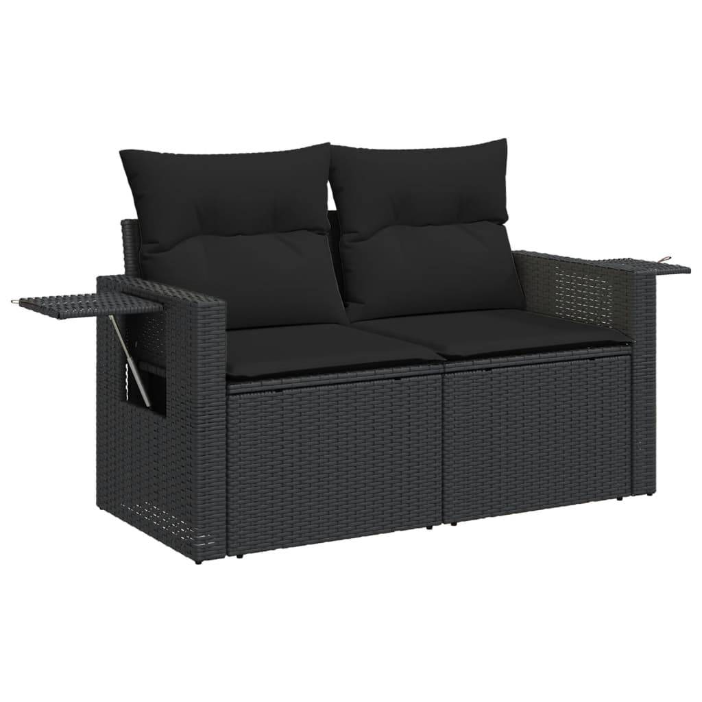 ComfortXL - Petit Salon de Jardin 4 Places Résine Tressée avec Repose-Pied et Table Basse pour Balcon Noir – ComfortXL Outdoor Living - Image 3