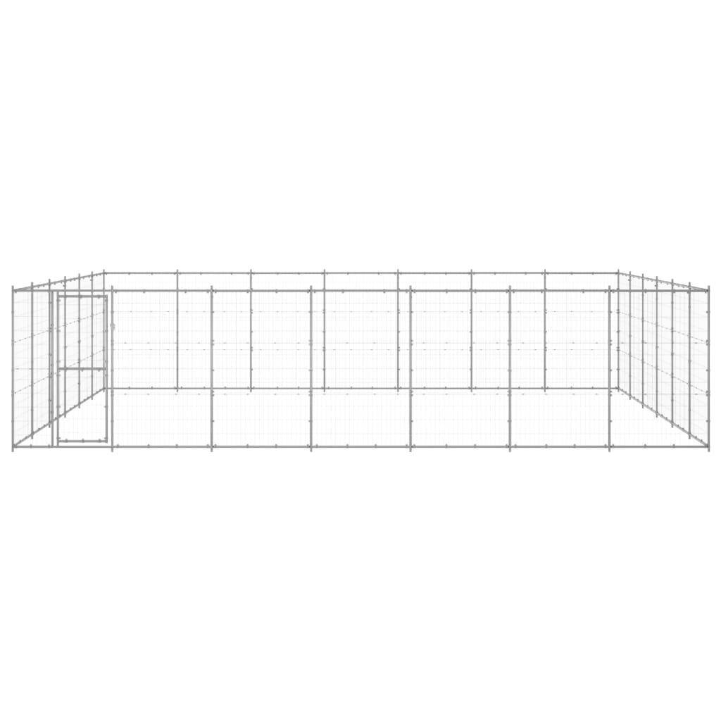 Helloshop26 - Chenil extérieur cage enclos parc animaux chien extérieur acier galvanisé 50,82 m² - Imagen 3