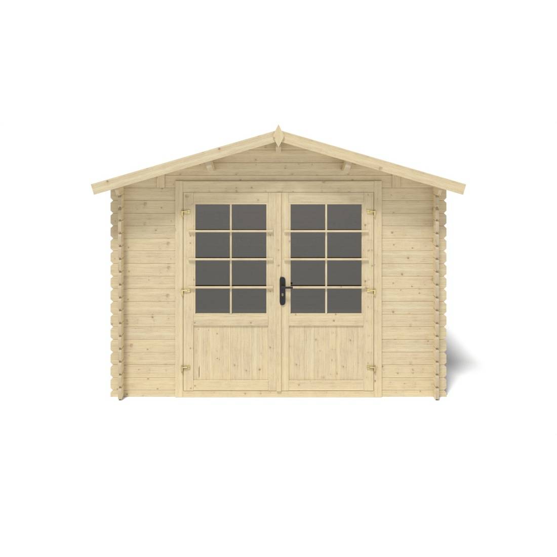 Altanka - Abri de jardin en bois - 9m2 - 3x3m - Ep. 28mm - Couleur: naturel - DOM664 - ALTANKA - Imagen 5