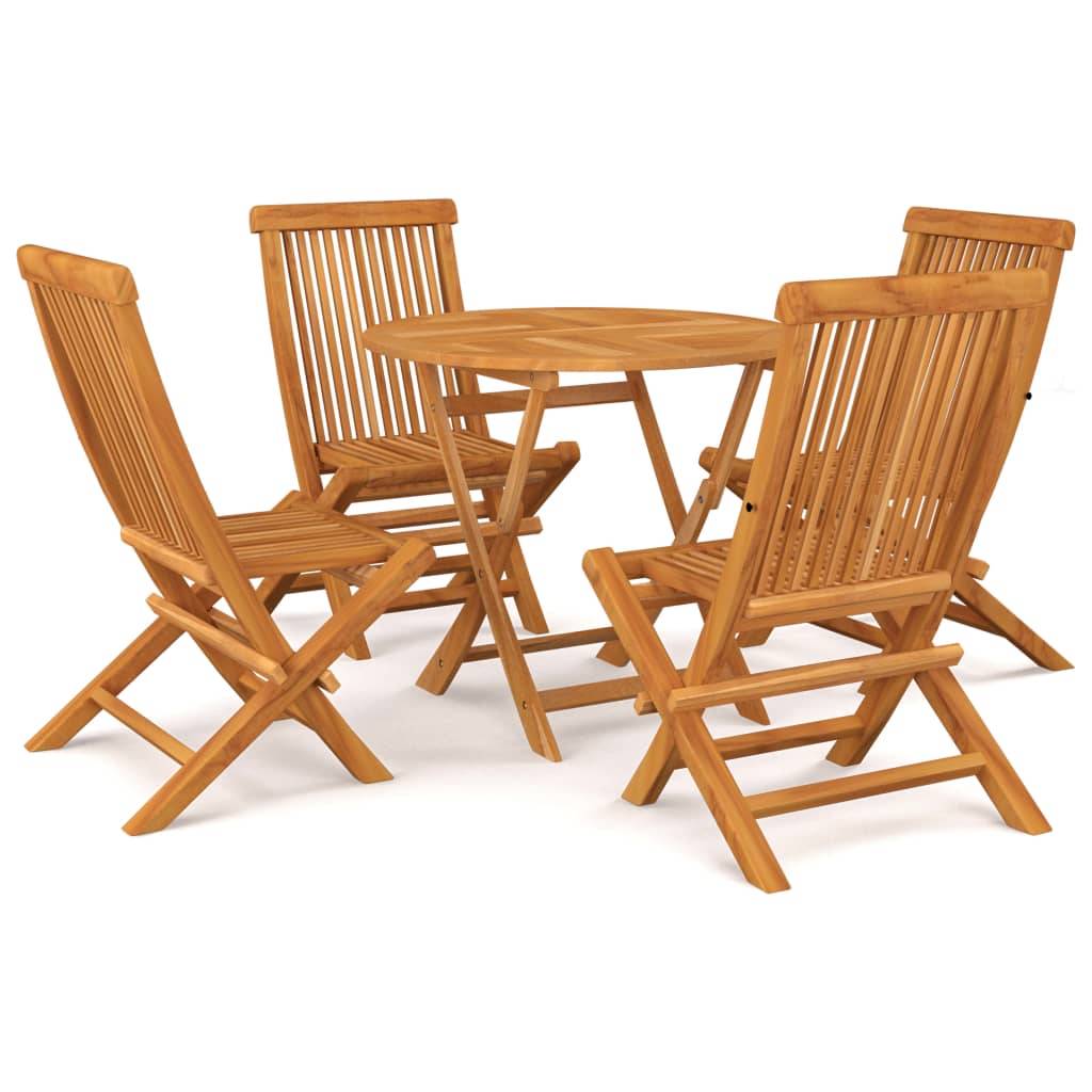 Helloshop26 - Salon de jardin meuble d'extérieur ensemble de mobilier 5 pièces bois de teck massif - Imagen 1