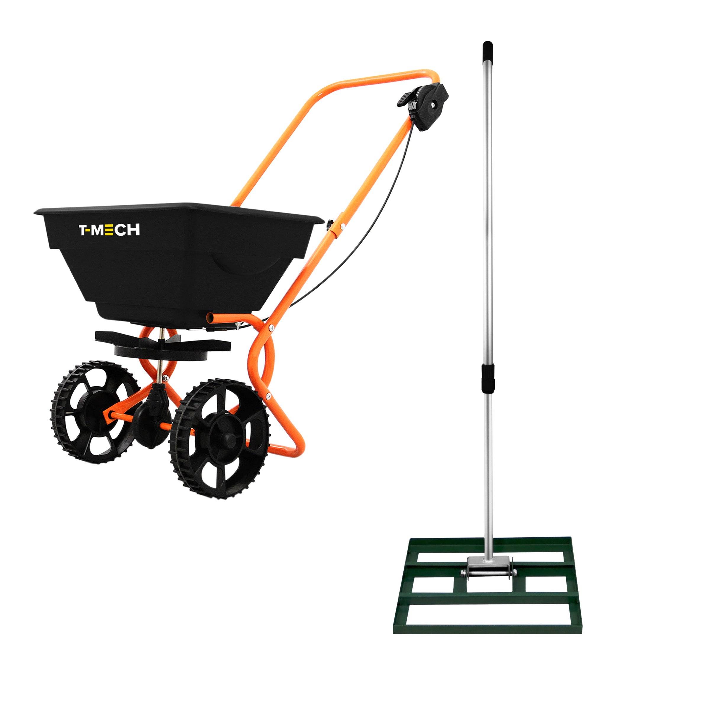 Épandeur Rotatif & Niveleur de Pelouse 50 cm (Vert) - Image 1