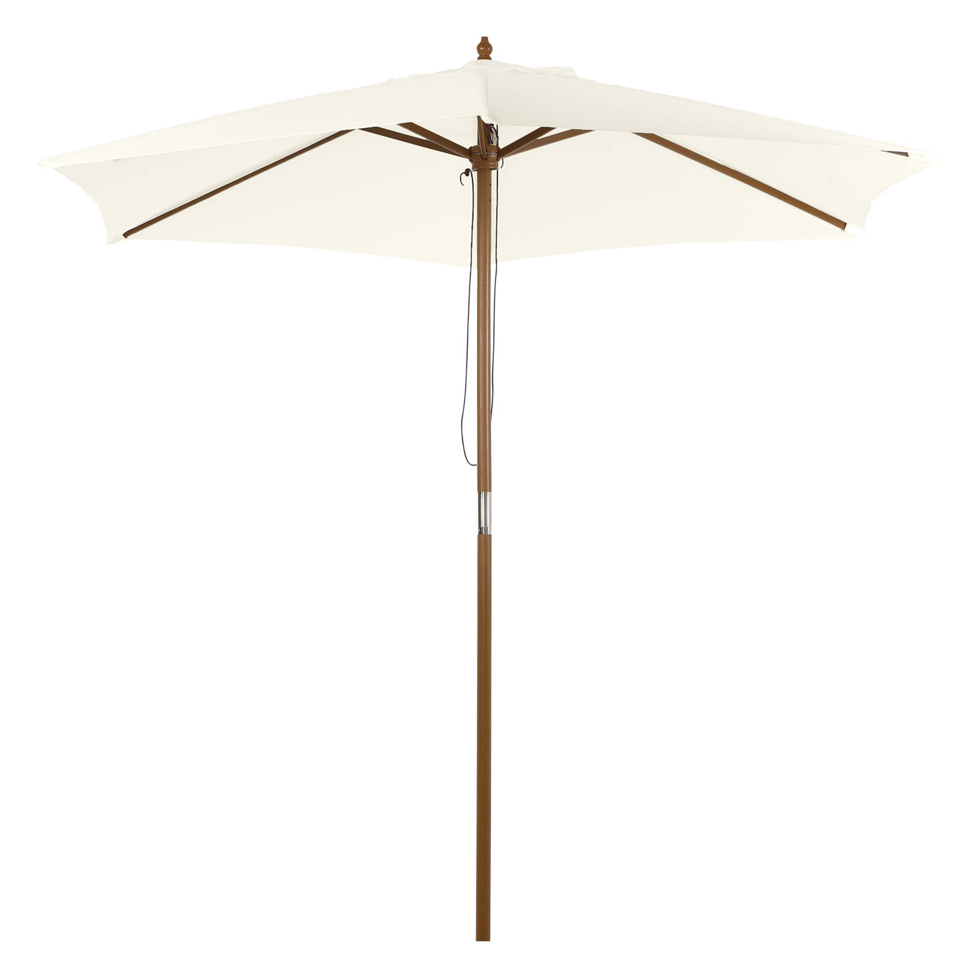 Parasol de jardin Bois Blanc 250x250x230 cm - Image 1