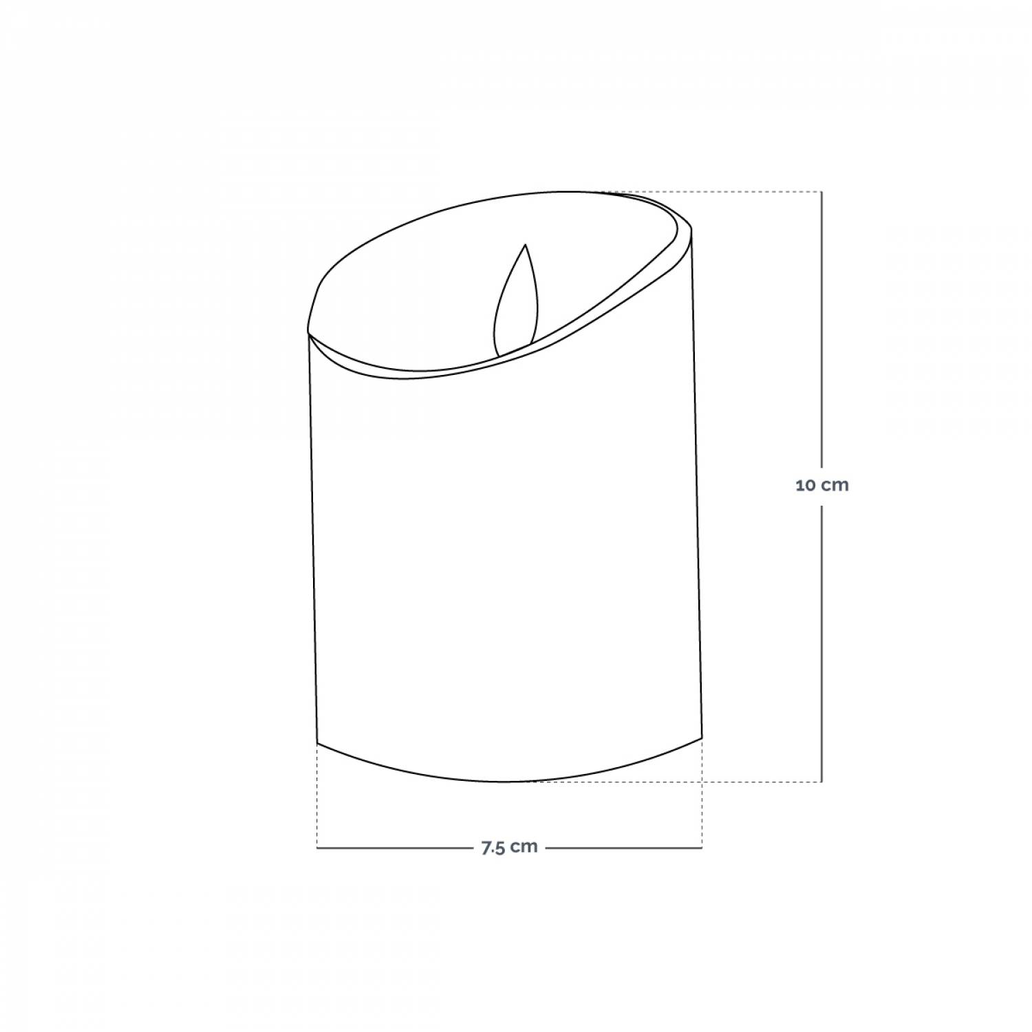 Lot de 2 bougies à LED 10 cm en cire avec télécommande, flamme vacillante - Vivezen - Imagen 2