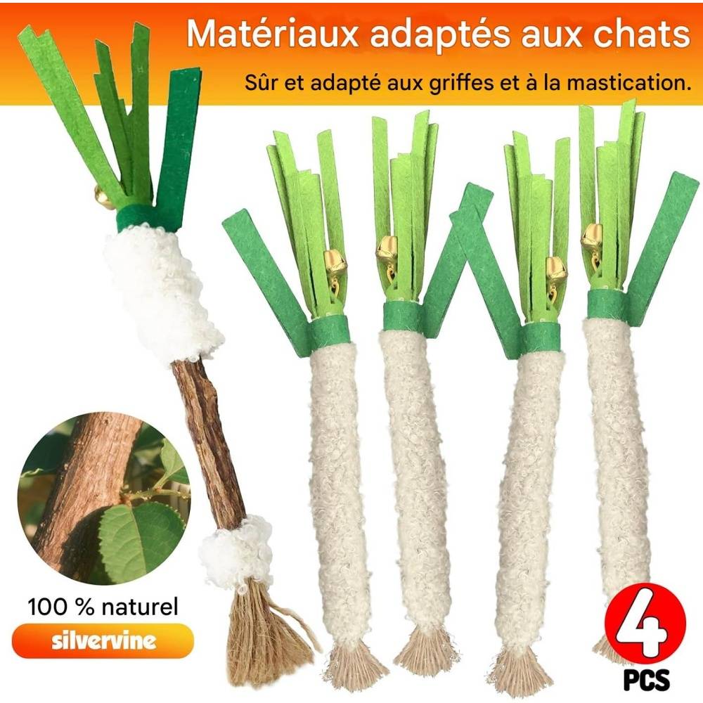 Jouets à Mâcher d'Herbe à Chat Pour Chats Matériaux Mixtes Durables, 22cm - Lytech - Image 3