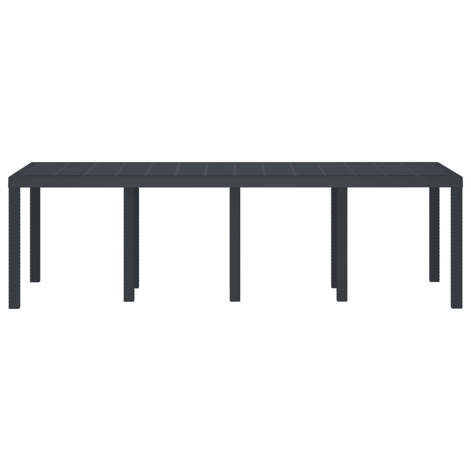 PANGIVO - Table de jardin polyrotin anthracite 250 x 100 x 73 cm - PANGIVO - Image 2