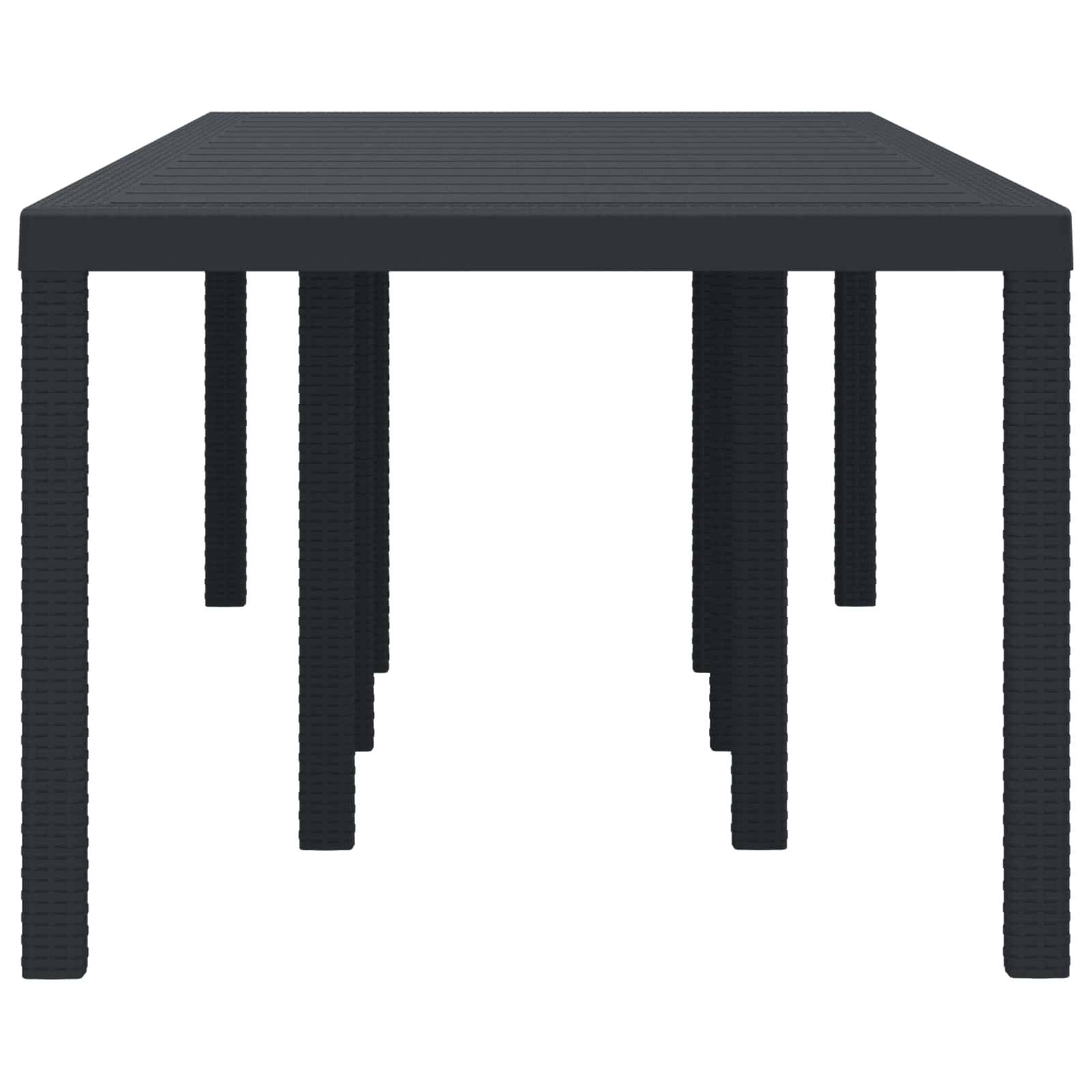 PANGIVO - Table de jardin polyrotin anthracite 250 x 100 x 73 cm - PANGIVO - Image 3