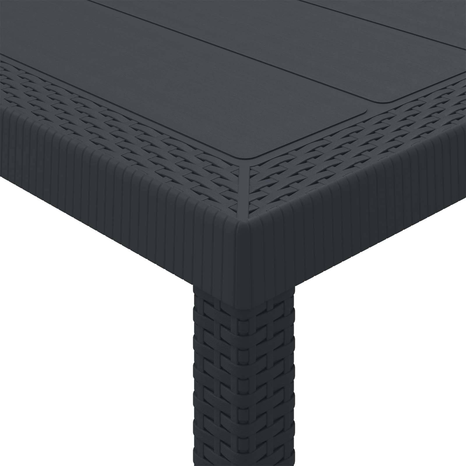 PANGIVO - Table de jardin polyrotin anthracite 250 x 100 x 73 cm - PANGIVO - Image 4