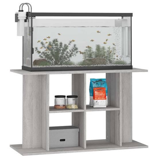 Meuble pour Aquarium Bois d'Ingénierie pour Salon avec Rangement 100x40x60 cm Gris Sonoma - ComfortXL Outdoor Living - Image 3