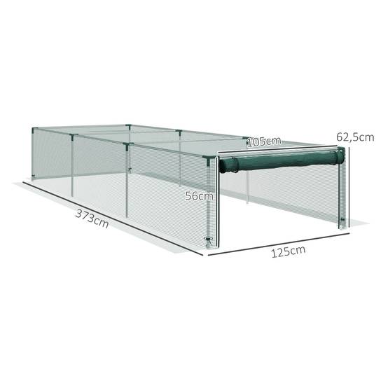 Filet de protection potager acier vert 125 x 373 x 62.5 cm - PANGIVO - Image 5