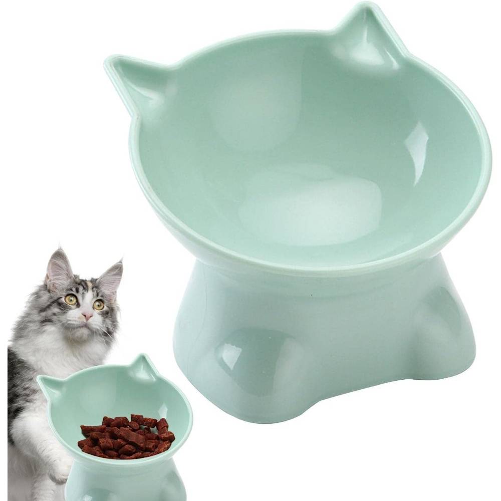 IntiMeg - Gamelle surélevée pour chat(Vert) - IntiMeg - Image 1