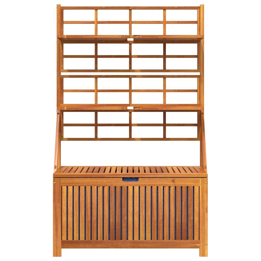 Boîte de rangement avec treillis bois d'acacia naturel 99 x 50 x 160 cm - PANGIVO - Image 4