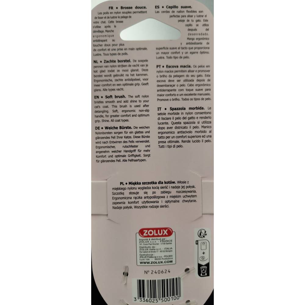 Zolux - Brosse douce pour démêlage de 21 cm pour chats - Imagen 4