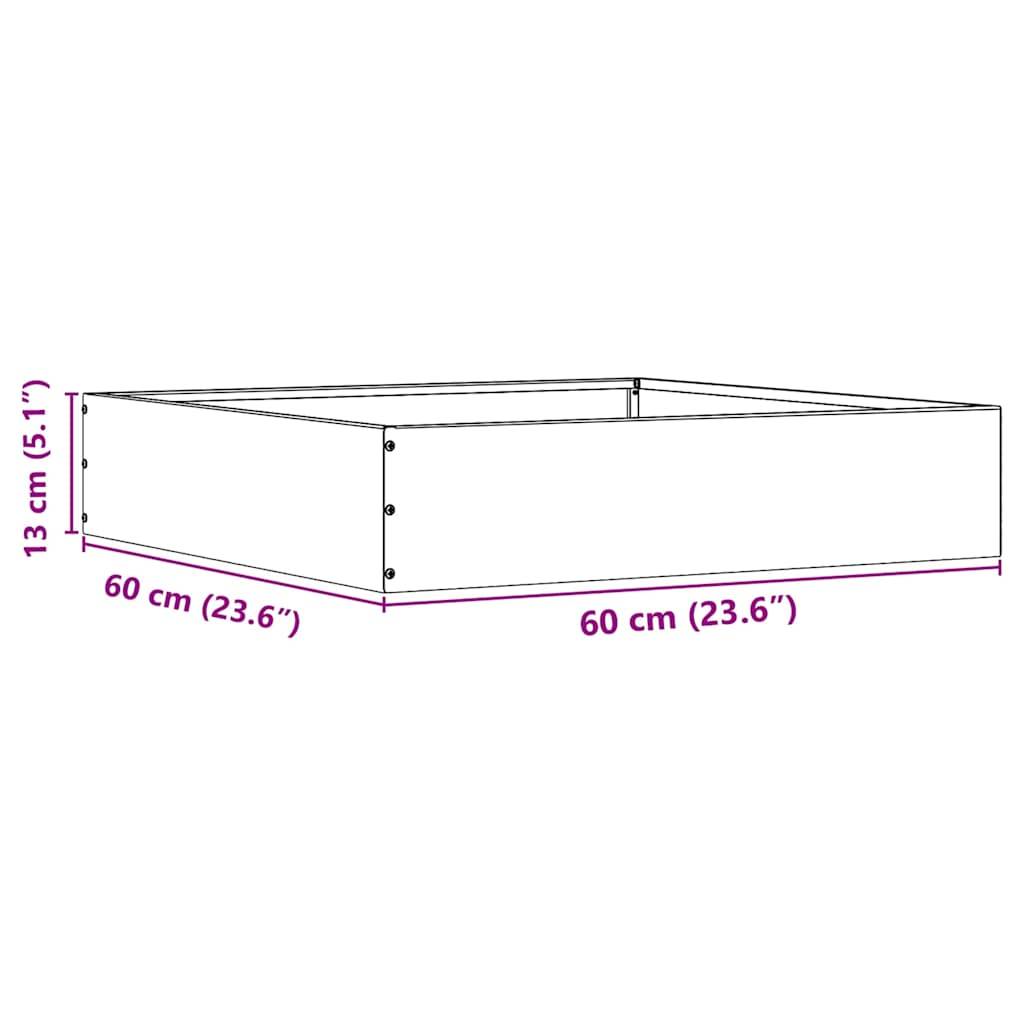 Bordure carrée acier aménagement jardin parterres fleurs 60x60cm anthracite 6pcs - ComfortXL Outdoor Living - Image 10