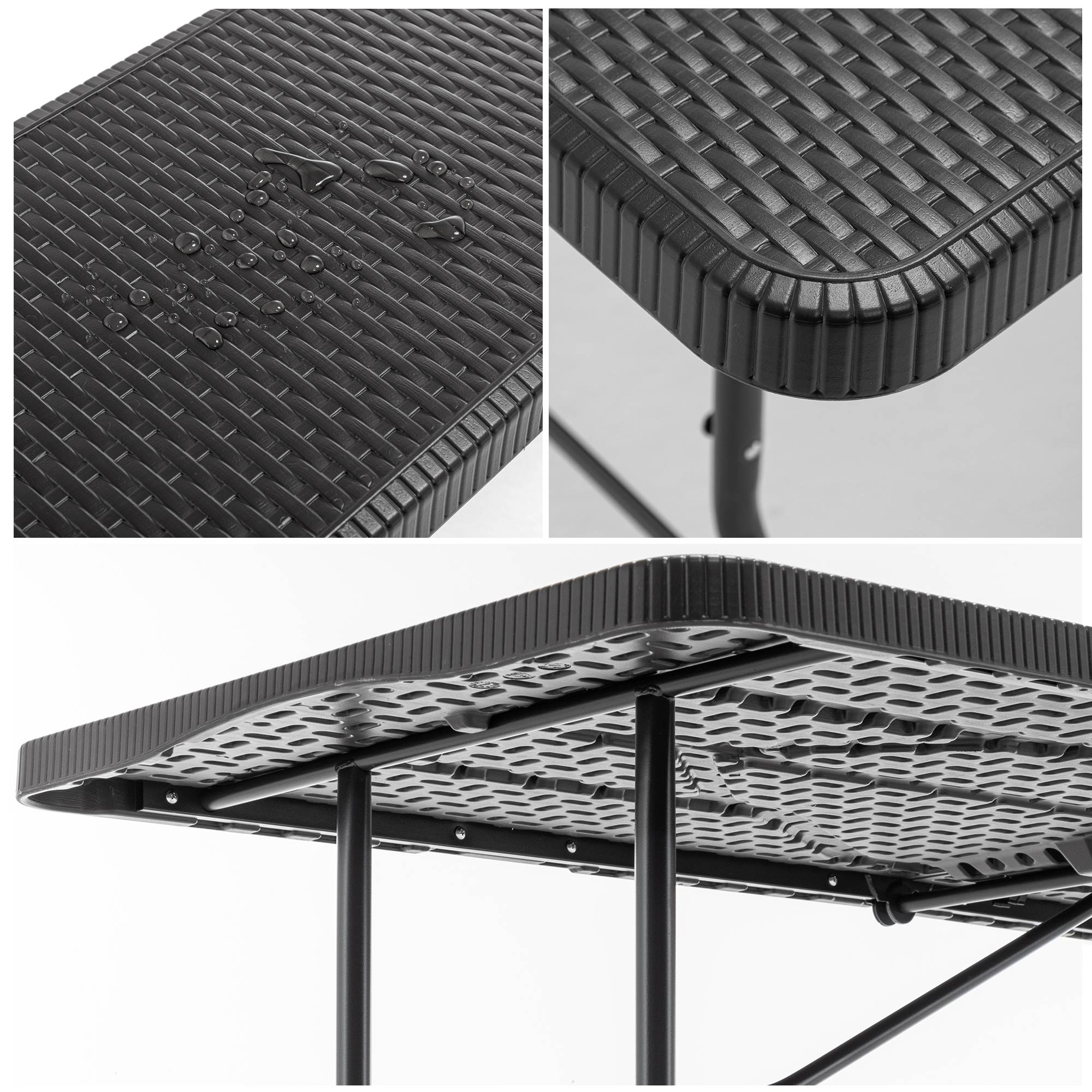 Table pliante + 2 bancs – robuste, imperméable, résiste au soleil - Image 8