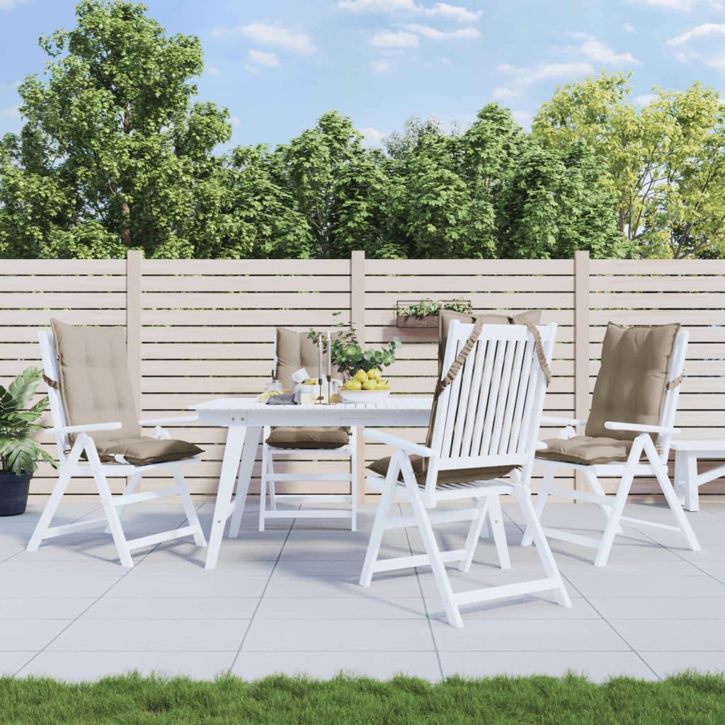 Coussins de chaise dossier haut tissu Oxford taupe 120 x 50 x 7 cm - PANGIVO - Image 1