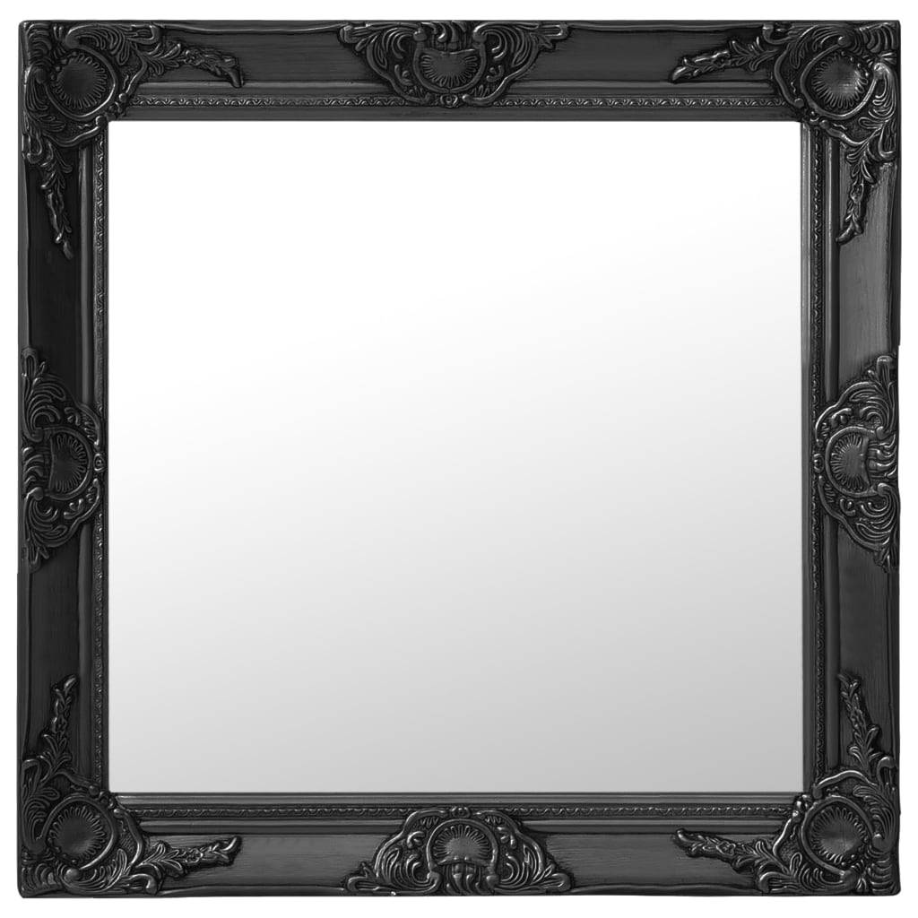 Maison Chic - Miroir mural - Miroir décoratif style baroque 60x60 cm noir - Image 2