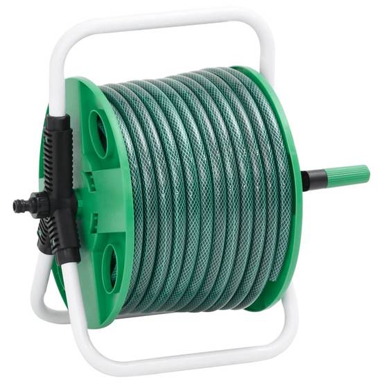 PANGIVO - Enrouleur de tuyau sur pied acier galvanisé vert 40 x 30 x 41 cm - PANGIVO - Image 1