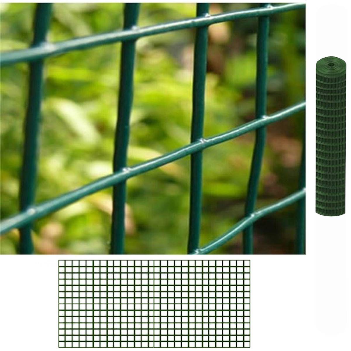 Comercial Candela - Grillage Souple Plastifié| 0,5X5 M| Composition 80% Acier Galvanisé/20% PVC| Rouleau Grillage| Réticulée 6X6MM - Imagen 2