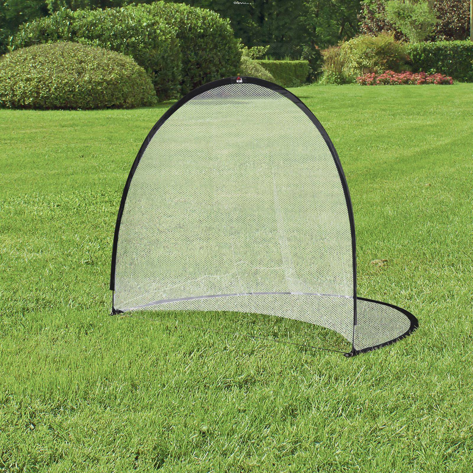 Homcom - Cage de foot portable - but de football pliable pop up - sac rangement, piquets - dim. 247L x 203l x 201,5H cm - fibre verre Oxford noir - HOMCOM - Imagen 2