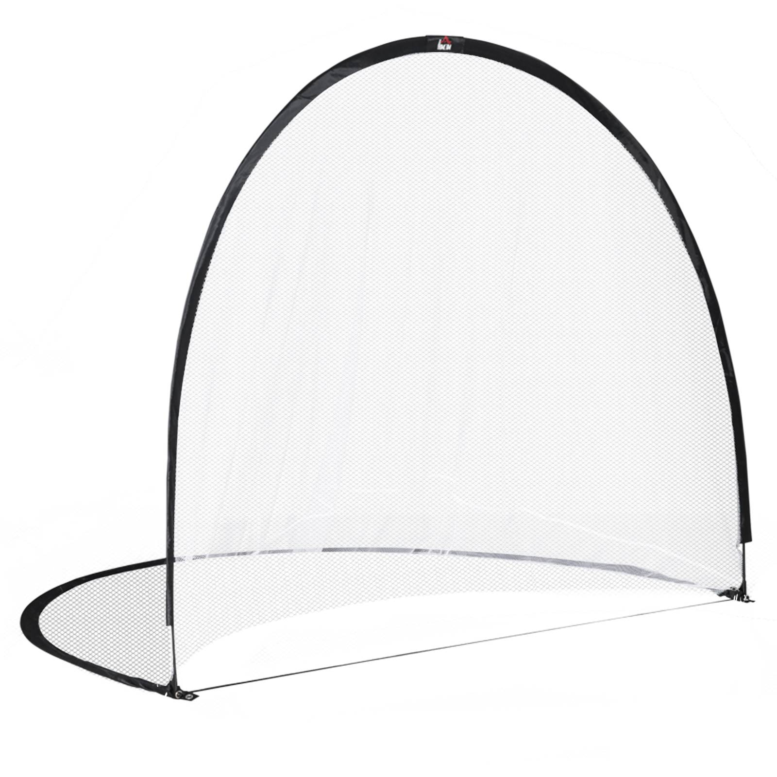 Homcom - Cage de foot portable - but de football pliable pop up - sac rangement, piquets - dim. 247L x 203l x 201,5H cm - fibre verre Oxford noir - HOMCOM - Imagen 1